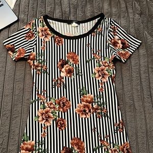 Dynamite Floral Stripped Dress